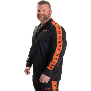 Track Suit Jacket, Black/Flame