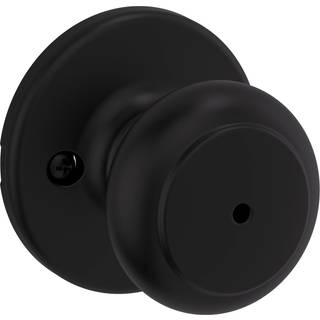 Kwikset Cove Interior Privacy Door Knob med l?sed?rh?ndtag til badev?relse og sovev?relse Matte sort n?glefri omdrejningsl?s Doorknob