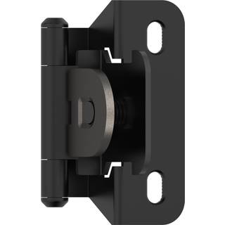 Amerock BPR8715FB | Kabinet h?ngsel | 1/4 in (6 mm) Overlay Enkelt demonterbar | Delvis indpakning | Matte sort | K?kkenkabinet d?r h?ngsel | 1 p