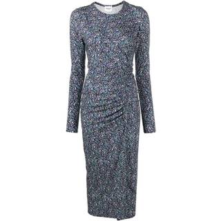 Marant Etoile Jelina floral printed jersey midi dress - blue - L