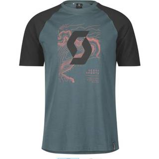 SCOTT Icon Raglan SS T-shirt, Grøn/Sort - Størrelse Medium