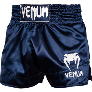 Klassiske Muay Thai Shorts Blå/Hvide