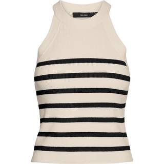 VERO MODA DAME TOP VMSABA - Birch Stripes black - L