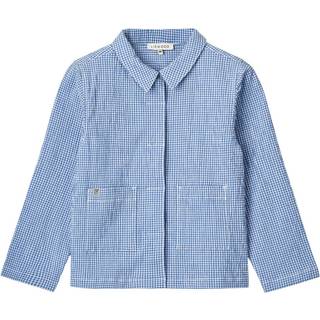 Liewood Kory checked seersucker overshirt - blue - Y 7