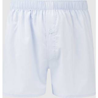 HANRO Herren Boxershort blau Reine Baumwolle unifarben