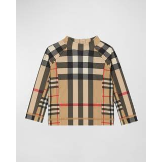 Burberry Kids Baby Vintage Check rashguard - multicoloured - M 12