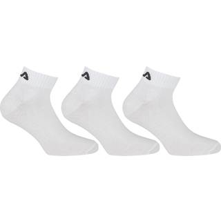 FILA 3-pak Quarter Plain Socks - White - Str 35/38