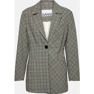 Ganni Checked blazer - grey - S