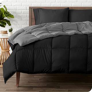 Bare Home Queen Comforter - Reversible Colours - Goose Down Alternative - Ultra -Soft - Premium 1800 -serie - All Season Warmth - Bedding Comfort