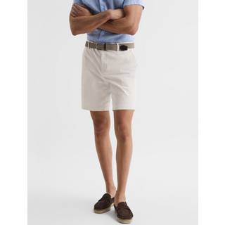 Reiss Reiss Chalk Wicket Cotton Chino Shorts with Stretch