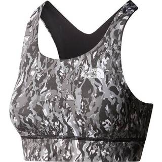 The North Face Women's Flex Printed Bra Asphalt Grey Abstract Lightning Print, XS