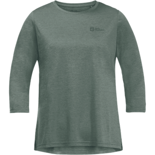 Jack Wolfskin Women's Crosstrail 3/4 Tee Hedge Green, XS