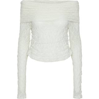 PIECES X DITTE ESTRUP X CILLE FJORD PCGAYA OFF SHOULDER TOP - Cloud Dancer - L
