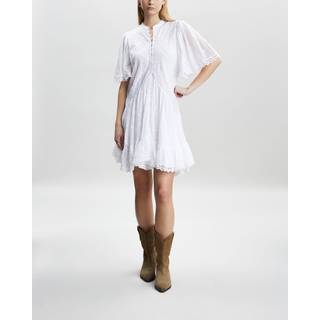 Marant Etoile Slayae embroidered cotton minidress - white - XS