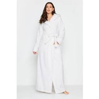 Lts Premium Tall White Cotton Towelling Maxi Robe 22-24 Lts | Tall Women's Dressing Gowns