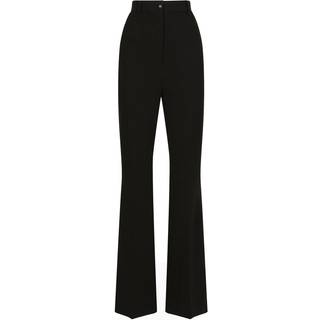 Dolce&Gabbana Milano high-rise jersey flared pants - black - S