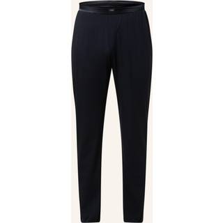 Mey Herren Pyjamahose blau Baumwolle & Mix unifarben