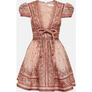 Zimmermann Matchmaker linen and silk minidress - pink - L