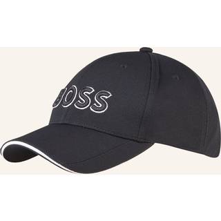BOSS Green Herren Cap schwarz Mikrofaser