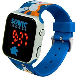 Sonic Børns Digitale LED Ur - Blå, Ø 3,5 cm