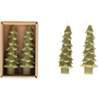 Kreativ co-op uscenteret tr?formet konisk stearinlys cedertr? gr?n