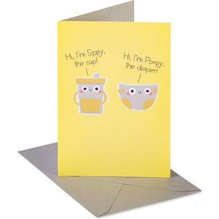 Amerikanske hilsener sjove babybrusekort (nye sm? venner)