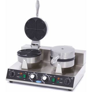 Vaffelmaskine - 8 vafler - Hjerter - Dobbelt