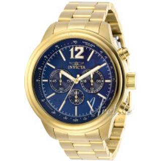 Invicta 28896 Aviator Blå/Gul guldtonet stål Ø49 mm
