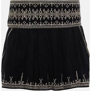 Marant Etoile Picadilia embroidered cotton miniskirt - black - M