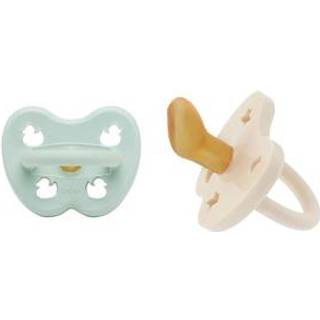 Hevea Sut, 0-3 mdr Ortodontisk, Mellow Mint & Milky White - 2 stk.