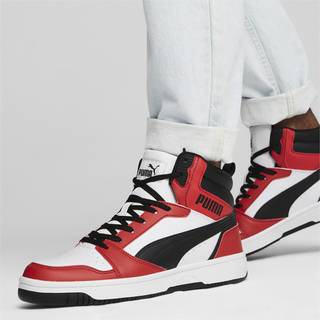 Puma Rebound Sneakers, White, Size 40.5, Shoes - Red - 40.5