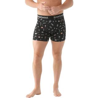 Smartwool Merino Print Boxer Brief Boxed Merino undertøj Herrer størrelse XL farve sort