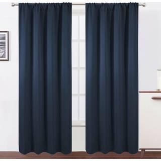 Lemomo Navy Blue Blackout Curtains42 X 84 Inchset af 2 paneler V?relse m?rkere gardiner til sovev?relse
