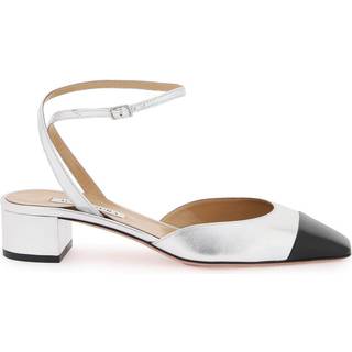 Aquazzura French Flirt 35 metallic leather pumps - silver - EU 39