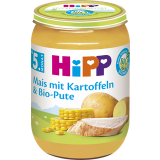 HiPP Økologisk majs med kartofler og økologisk kalkun 94.47 DKK/1 kg (6 x 190.0g)