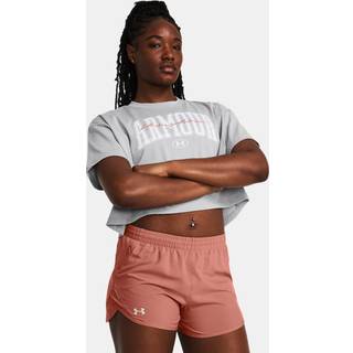 T-shirt Under Armour Heavyweight Scripted Wordmark Crop 1383050-011 Størrelse L
