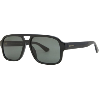 Gucci Mand GG1342S 001 Solbriller Plast Sort Grå Pilot