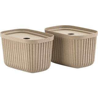 Zone Denmark Pulp opbevaringsboks 15x23 cm 2-pak Natural Brown
