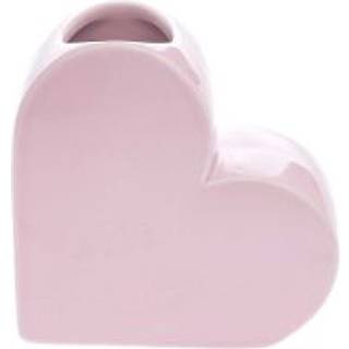 Keramik Vase Herz klein 12x5,5x12cm - Rosa