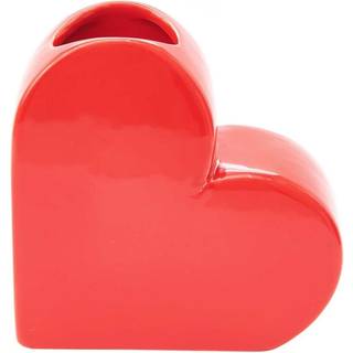Keramik Vase Herz klein 12x5,5x12cm - Rot