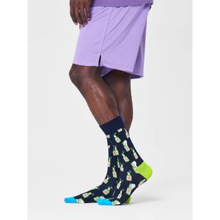 Navy Beer Sock | Fun & Funky Novelty Socks - Black, White, Yellow, Green - 41-46