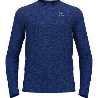 Odlo Essential Seamless Crew Neck Long Sleeve Men - Dark Blue, Size S - dark_blue