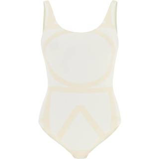 Toteme Logo swimsuit - beige - S