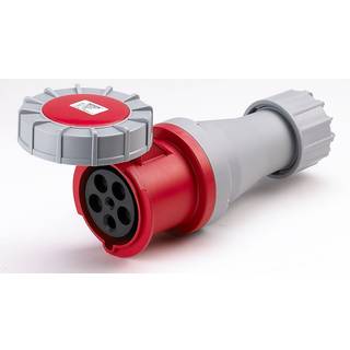 Wexim CEE forlængerledning, 5-polet, rød - 63A