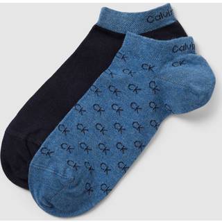 Calvin Klein 2-pak Eduardo All Over Sneaker Sock - denim blue - Str 43/46 * Kampagne *