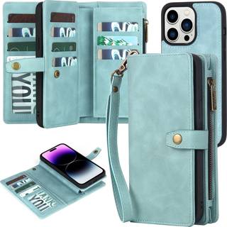 Tohead designet til iPhone 14 Pro Max Wallet Case med kortholder aftagelig magnetisk iPhone 14 pro max case pu læder tegnebog telefon sag iphone