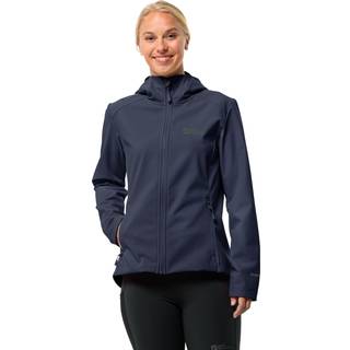 Jack Wolfskin Women's Bornberg Hoody Softshelljakke Damer størrelse M farve blå