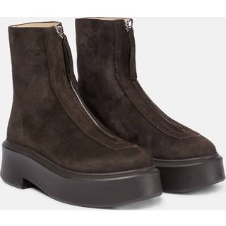 The Row Zipped Boot 1 suede ankle boots - brown - EU 42