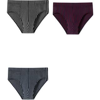 Schiesser Herren Slip schwarz Baumwolle & Mix Gestreift
