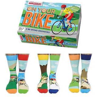 United Odd Socks United Odd Socks Blue On Your Bike Cycling Socks